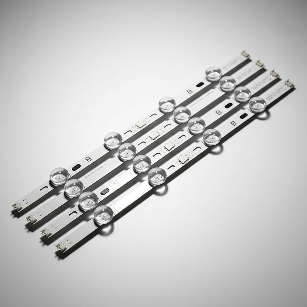 Tiras LED LG 40LF635 - Fondo gris con iluminación dramática